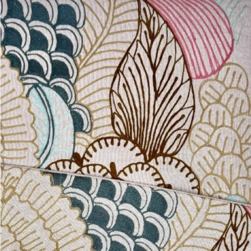 Bloomingville (2) Pillow Covers Embroidered Floral Lumbar Cotton Boho 24” x 16”